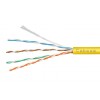 Cabeus UTP-4P-Cat.5e-SOLID-LSZH-YL Кабель витая пара UTP (U/UTP), категория 5e, 4 пары (24 AWG), одножильный, желтый, LSZH (Low Smoke Zero Halogen)