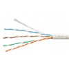 Cabeus UTP-4P-Cat.5e-SOLID-WH-100 Кабель витая пара UTP (U/UTP), категория 5e, 4 пары (24 AWG), одножильный, PVC нг(А)-LS, белый (100 м)
