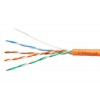 Cabeus UTP-4P-Cat.5e-SOLID-OR-100 Кабель витая пара UTP (U/UTP), категория 5e, 4 пары (24 AWG), одножильный, PVC нг(А)-LS, оранжевый (100 м)