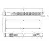 Cabeus SMART-PDU-С20-8C13-CM Блок распределения питания, 1U горизонтальный, входной разъем С20, выхо Cabeus SMART-PDU-С20-8C13-CM Блок распределения питания, 1U горизонтальный, входной разъем С20, выхо