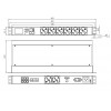 Cabeus SMART-PDU-С20-8S22-CM Блок распределения питания, 1U горизонтальный, входной разъем С20, выхо