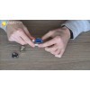 Lanmaster LAN-SIP-22S6-WH Вставка Mosaic 22.5x45, RJ-45 STP, кат.6, со шторкой и увеличенным окном маркировки, белая