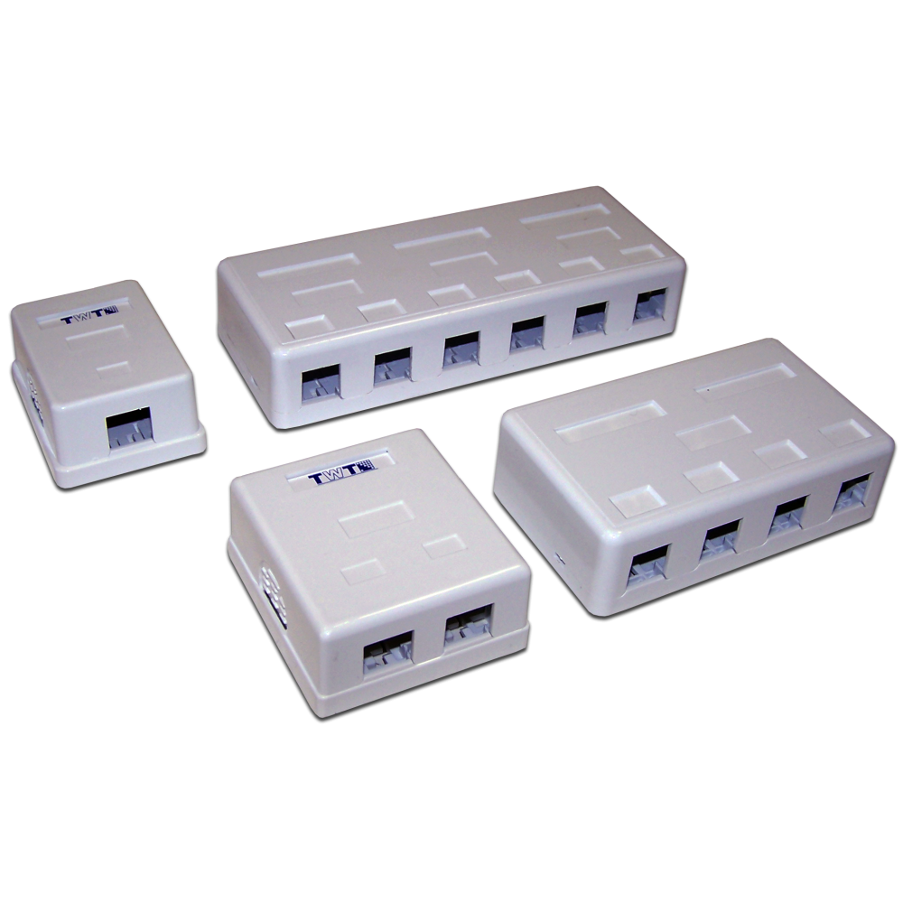 Настенная коробка на 2 порта для Keystone TWT-SA2-WH
