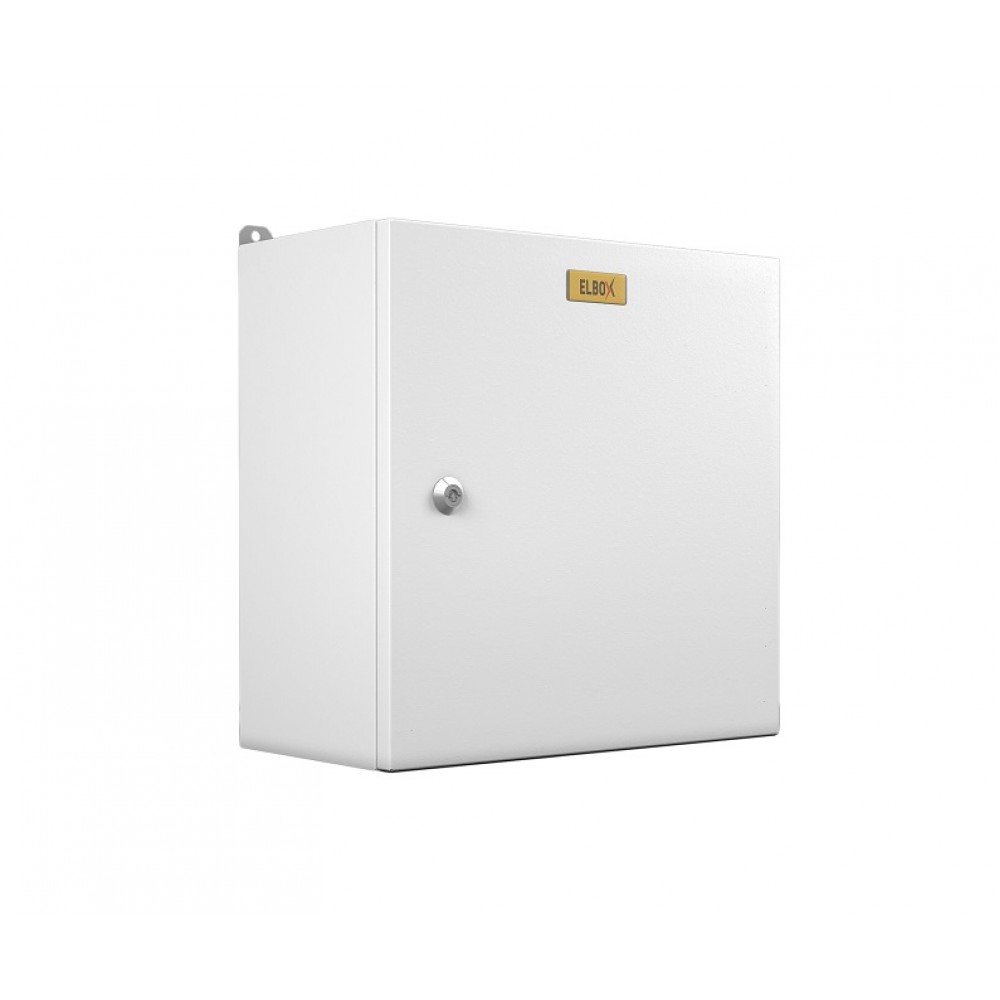 Шкаф электротехнический настенный Elbox EMW IP66 600х600х300 сплошная металлическая дверь серый EMW-600.600.300-1-IP66