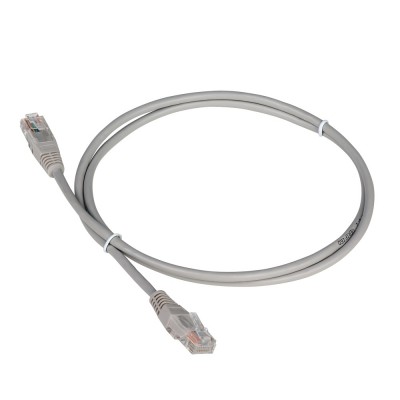 Патч-корд RJ45 - RJ45, 4 пары, UTP, категория 5е, 10 м, серый, TWT TWT-45-45-10-GY