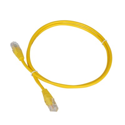 Патч-корд RJ45 - RJ45, 4 пары, UTP, категория 5е, 0.5 м, желтый, TWT TWT-45-45-0.5-YL