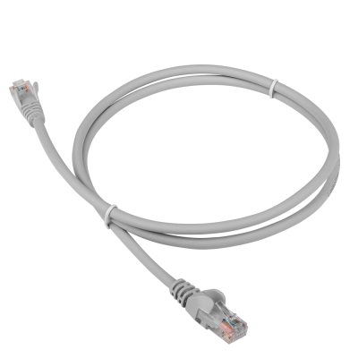 Lanmaster LAN-PC45/U5E-1.0-GY Патч-корд RJ45 - RJ45, 4 пары, UTP, категория 5е, 1 м, серый, LSZH, LANMASTER