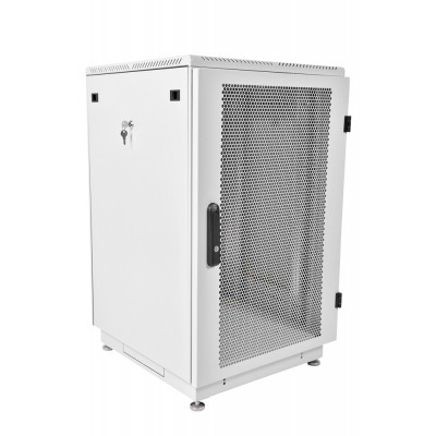 Шкаф серверный напольный ЦМО ШТК-М, IP20, 22U, 1140х600х800 мм (ВхШхГ), дверь: перфорация, задняя дверь: металлическая стенка, цвет: серый, (ШТК-М-22.