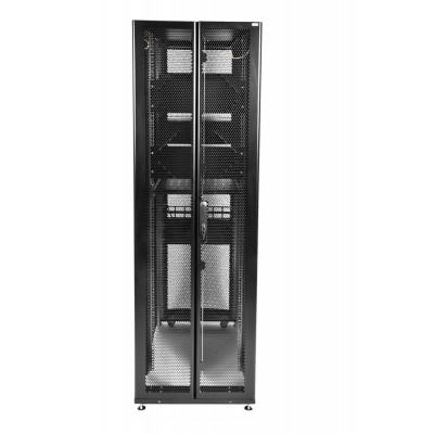 Шкаф серверный напольный ЦМО ШТК-С Проф 42U 1950х600х930 перфорированная дверь 2 шт боковая панельсплошная сварной чёрный	 ШТК-СП-42.6.10-44АА-9005