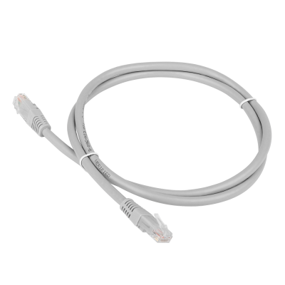 Патч-корд RJ45 - RJ45, 4 пары, UTP, категория 6, 10 м, серый, TWT-45-45-10/6-GY