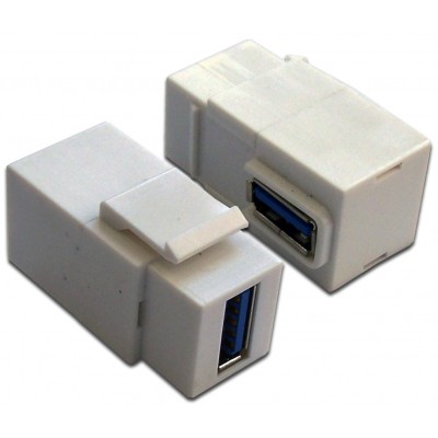 Lanmaster LAN-OK-USB30-AA/V-WH Модуль Keystone, USB 3.0, тип A, мама-мама, 90 градусов, белый