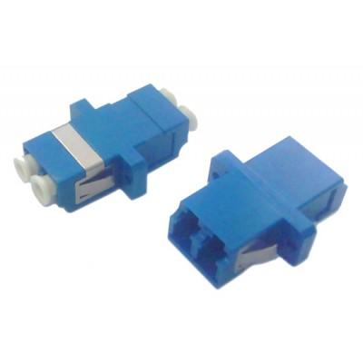 FA-P11Z-DLC/DLC-N/WH-BL Оптический проходной адаптер LC/UPC-LC/UPC, SM, duplex, корпус пластиковый, синий, белые колпачки Hyperline