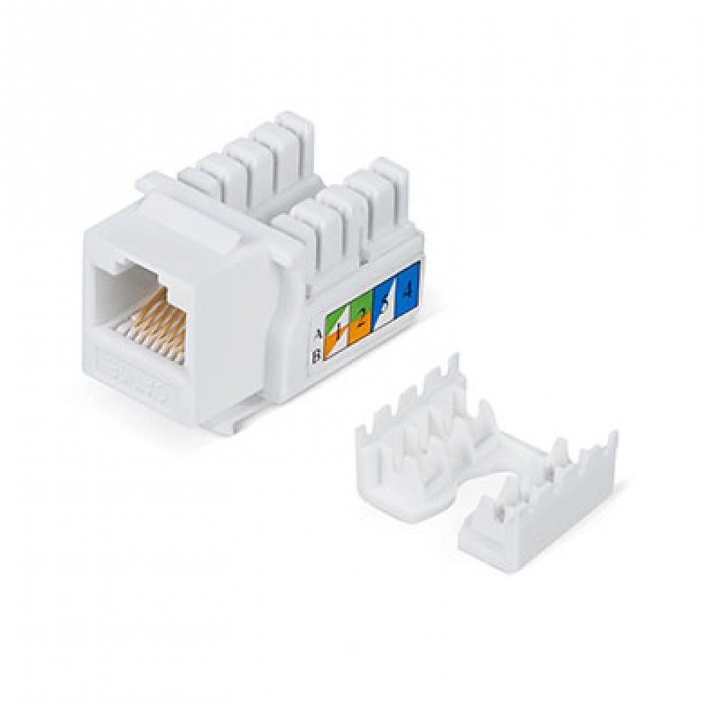 Cabeus KJ-RJ45-Cat.5e-90 Вставка Keystone Jack RJ-45, категория 5e, заделка тип 110, белая