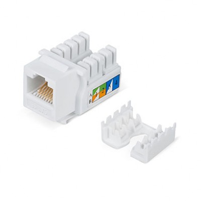 Cabeus KJ-RJ45-Cat.5e-90 Вставка Keystone Jack RJ-45, категория 5e, заделка тип 110, белая