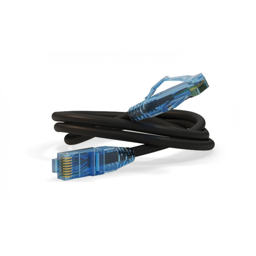 PC-LPM-UTP-RJ45-RJ45-C6-1.5M-LSZH-BK Патч-корд RJ45 - RJ45, 4 пары, UTP, категория 6, 1,5 м, черный, Hyperline