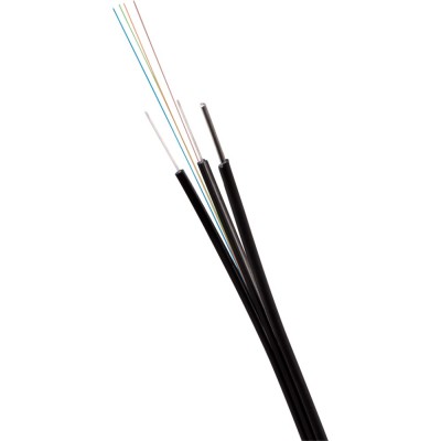 Lanmaster LAN-OFC-FUF2-SU-HF-T ВО кабель  одномодовый универсальный 2 волокна FTTH Drop с тросом FRP нг(А)-HF OS2 Ultra черный