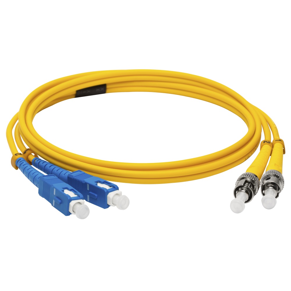 Lanmaster LAN-2ST-2SC/SU-1.0 Патч-корд оптический , LSZH, дуплексный, ST/UPC-SC/UPC, SM, 1.0 м