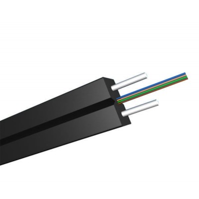 Кабель оптический TWT универсальный FTTH Drop,  плоский, steel wire, нг(А)-LS, 2 волокна, OS2 Ultra, белый