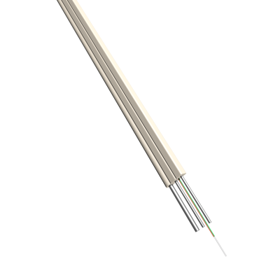 Кабель оптический TWT универсальный FTTH Drop с тросом, плоский, steel wire,  нг(А)-LS, 2xOS2 Ultra, белый