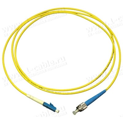 Патч-корд оптический , PVC, симплексный, LC/UPC-FC/UPC, SM OS2, 10 м     -LC-FC/SU-10