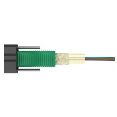Lanmaster LAN-OFC-GYXTW04M22 ВО кабель  бронированный гофр.стал.лентой GYXTW, 2,7кН, PE, внешний, 4 х OM2