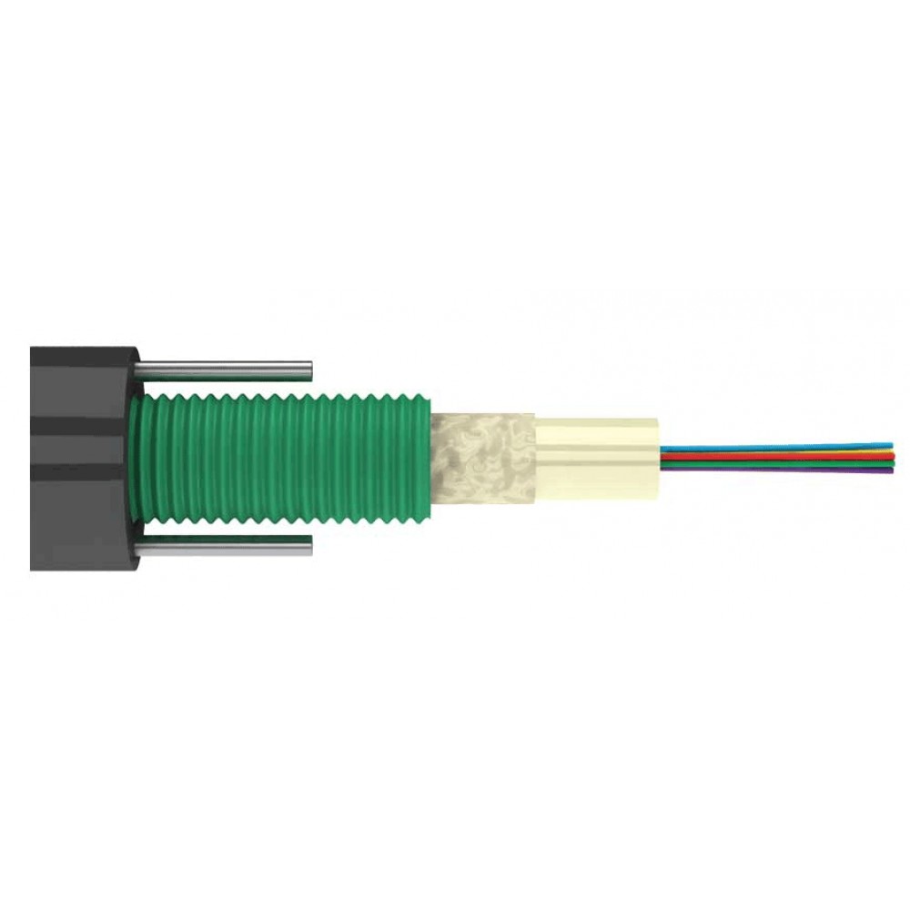 Lanmaster LAN-OFC-GYXTW04SU2 ВО кабель  бронированный гофр.стал.лентой, GYXTW, 2,7кН, PE, внешний, 4 х OS2 Ultra