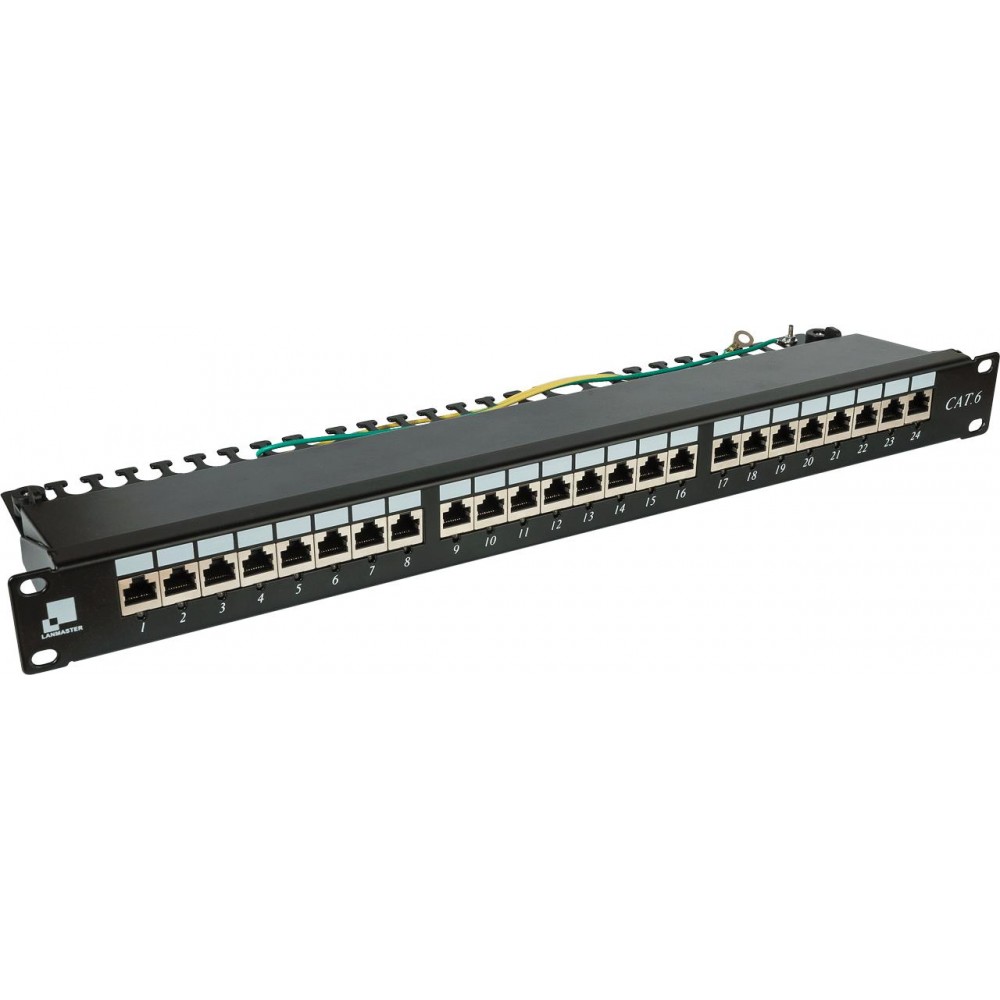 Lanmaster LAN-PPi24S6 Патч-панель  24 порта с индикаторами, STP, кат.6, 1U