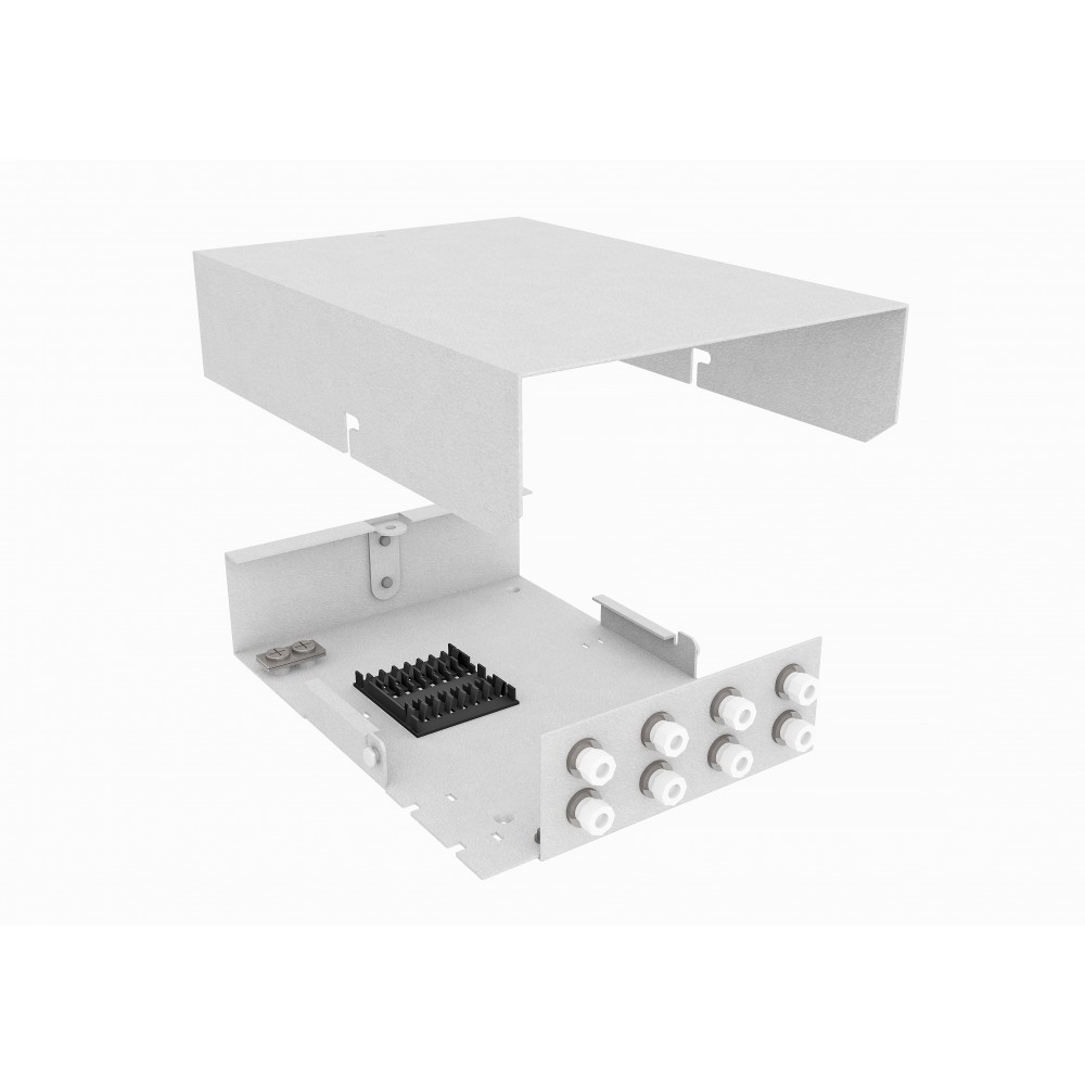 Кросс оптический, настенный, 8 FC адаптеров, многомодовый (50/125), TopLAN, укомплектованный