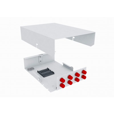 Кросс оптический, настенный, 8 FC/UPC адаптеров, одномодовый, TopLAN, укомплектованный