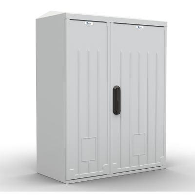 Шкаф уличный всепогодный настенный ЦМО ШТВ-НП, IP65, 12U, 620х600х300 мм (ВхШхГ), цвет: серый, (двойная дверь) ШТВ-НП-12.6.3-8ААА