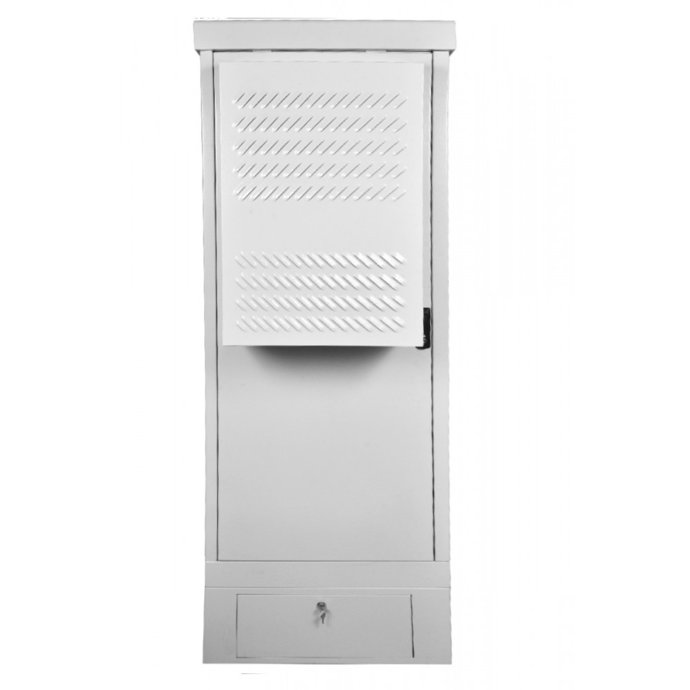 Шкаф уличный всепогодный укомплектованный напольный ЦМО ШТВ-1, IP54 24U 1310х745х630 дверь: двойная распашная металл цвет: серый ШТВ-1-24.7.6-К3АА-ТК