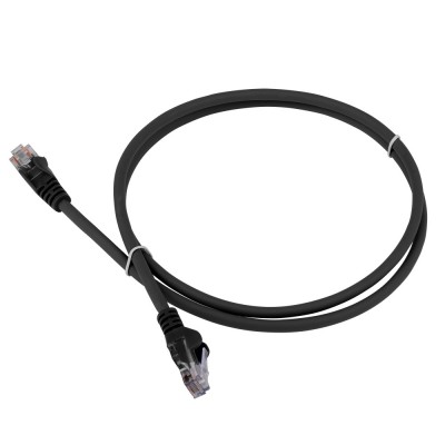 Lanmaster LAN-PC45/U6-2.0-BK Патч-корд RJ45 - RJ45, 4 пары, UTP, категория 6, 2 м, черный, LSZH, LANMASTER