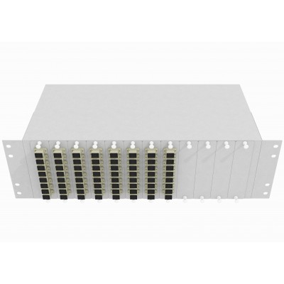 Кросс оптический стоечный 19, 64 SC/UPC  адаптеров, многомодовый (50/125), 3U, серый, укомплектованный, TopLAN