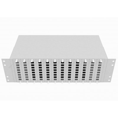 Кросс оптический стоечный 19, 96 SC/DLC адаптеров, 3U, серый, TopLAN