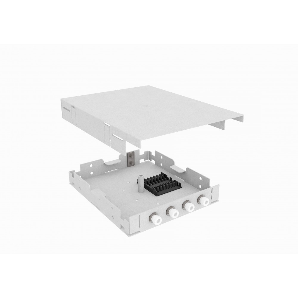 Кросс оптический, настенный, 4 FC адаптеров, многомодовый (50/125), TopLAN, укомплектованный