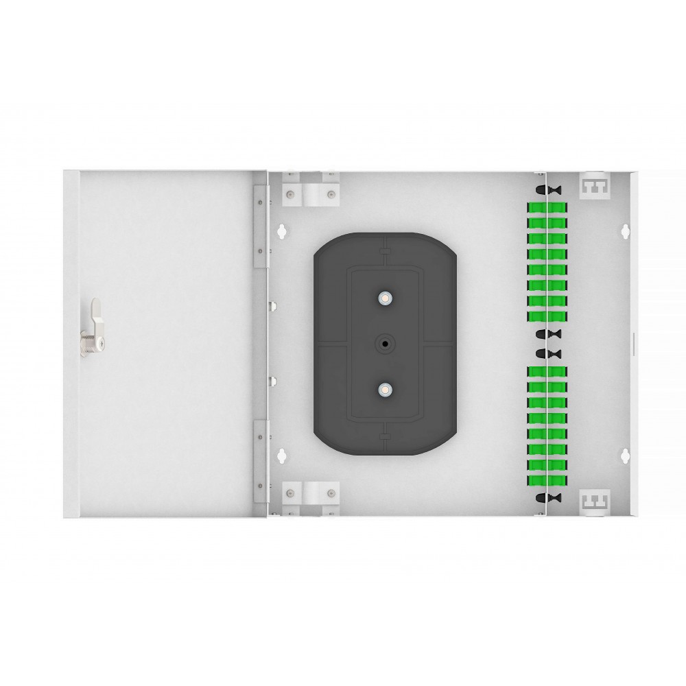 Кросс оптический, настенный, 16 SC/APC адаптеров, одномодовый, TopLAN, укомплектованный