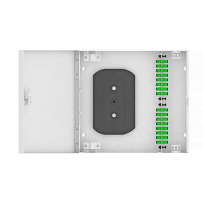 Кросс оптический, настенный, 16 SC/APC адаптеров, одномодовый, TopLAN, укомплектованный