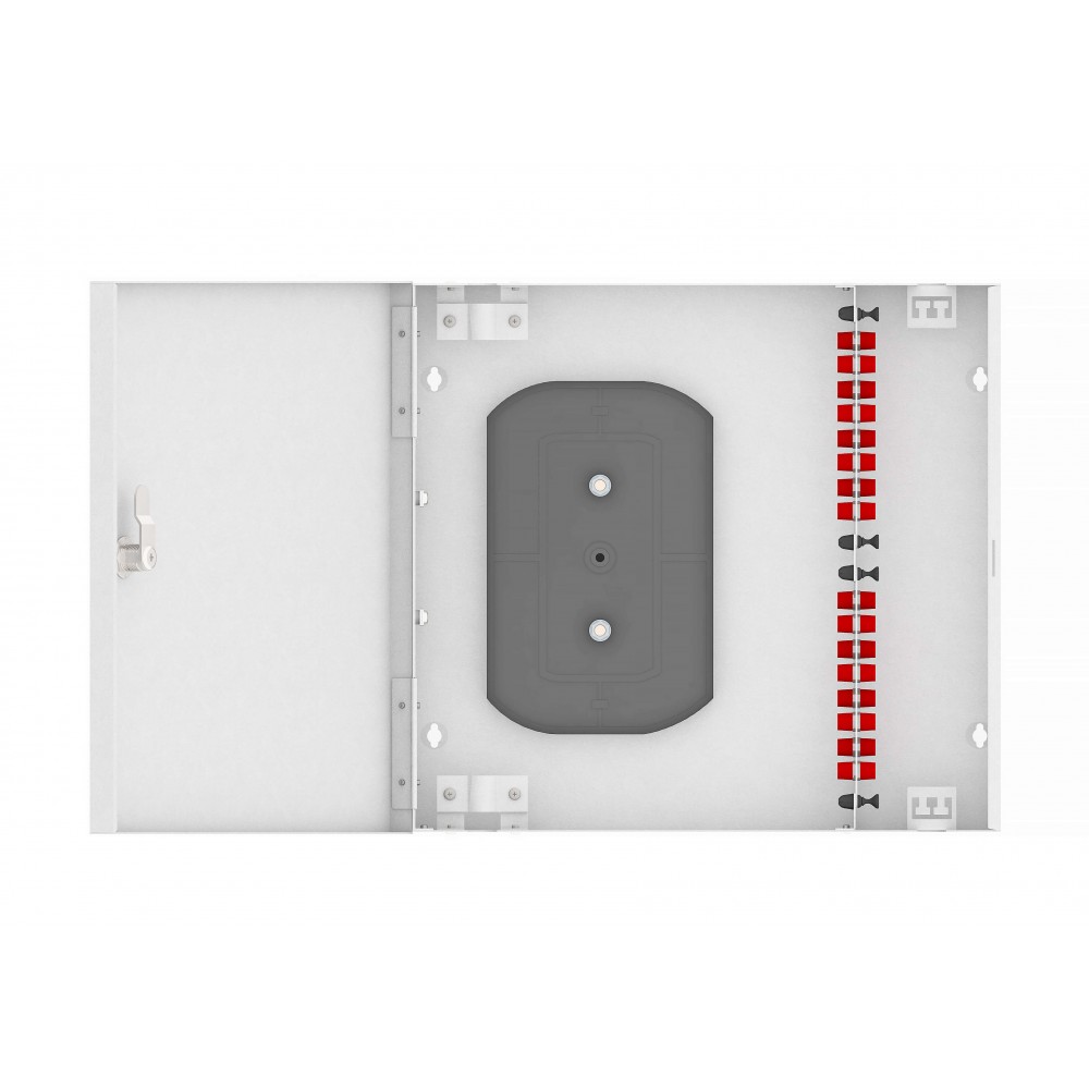 Кросс оптический, настенный, 16 FC/UPC адаптеров, одномодовый, TopLAN, укомплектованный