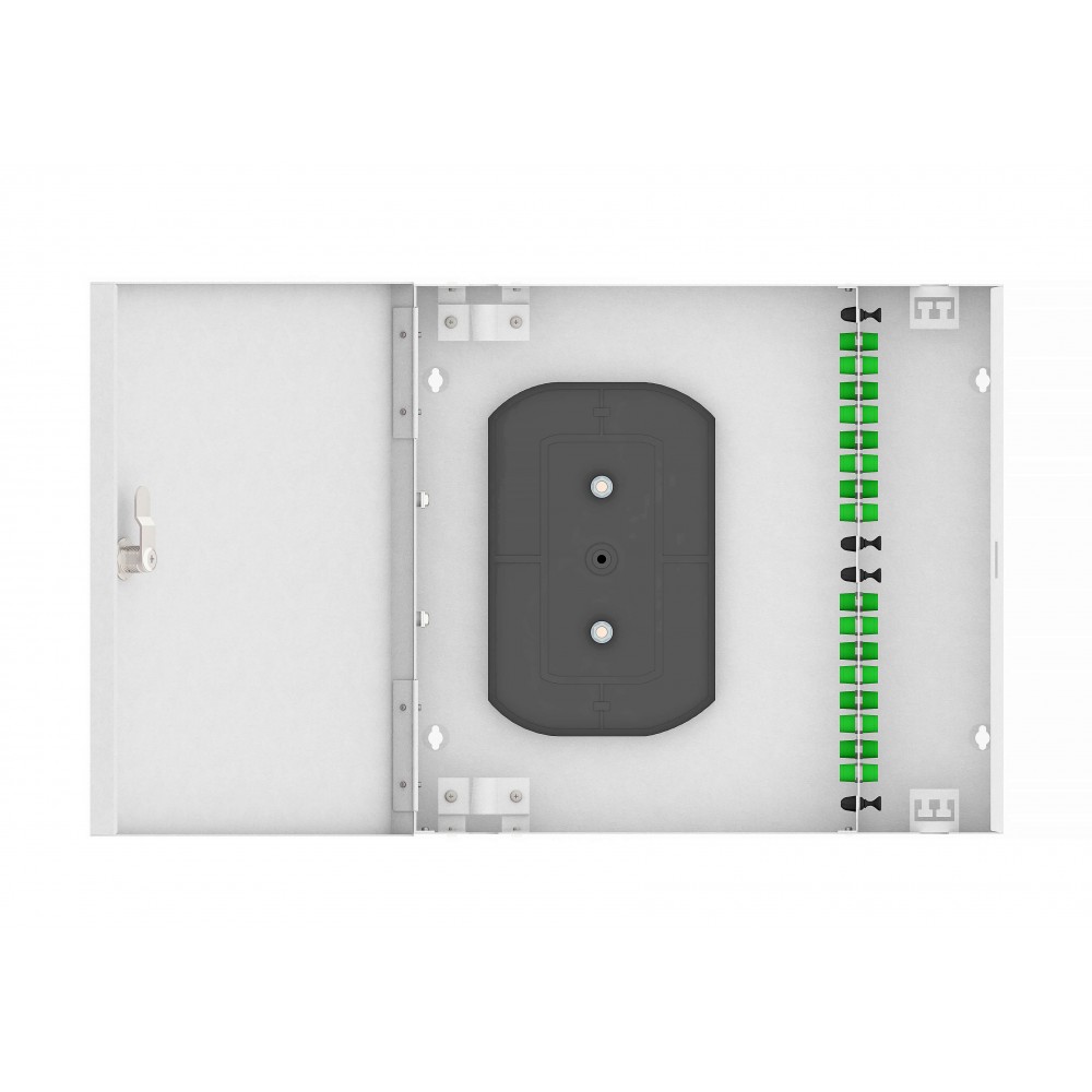 Кросс оптический, настенный, 16 FC/APC адаптеров, одномодовый, TopLAN, укомплектованный
