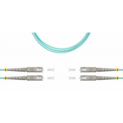 Патч-корд оптический TopLan, дуплексный, SC/PC-SC/PC, MM 50/125 (OM3), 2 м, LSZH