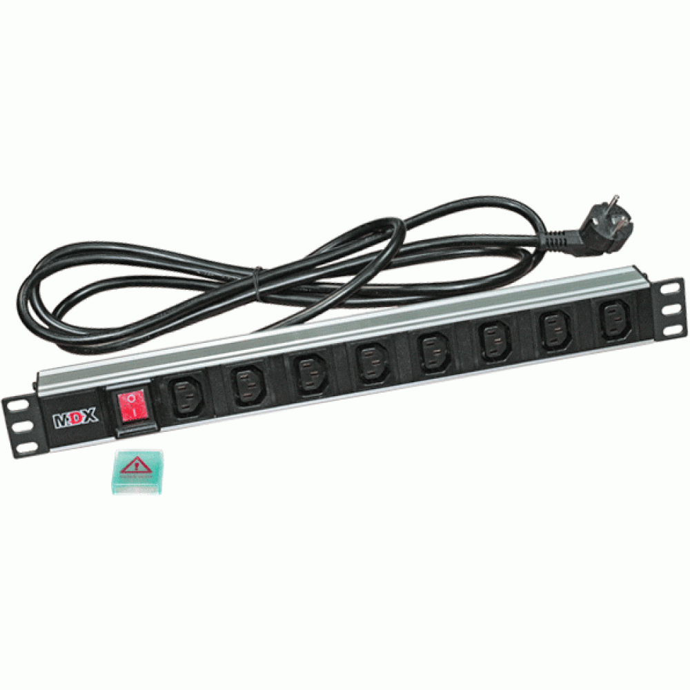 Блок розеток 19 8 шт C13 с выключателем 16A 250V шнур питания 1.8 м MDX-PDU-8C13-16A-Sw