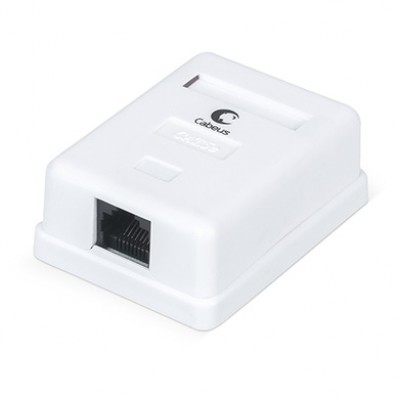 Cabeus WS-8P8C-Cat.5e-1 Розетка компьютерная RJ-45, категория 5e, одинарная, внешняя, Dual IDC