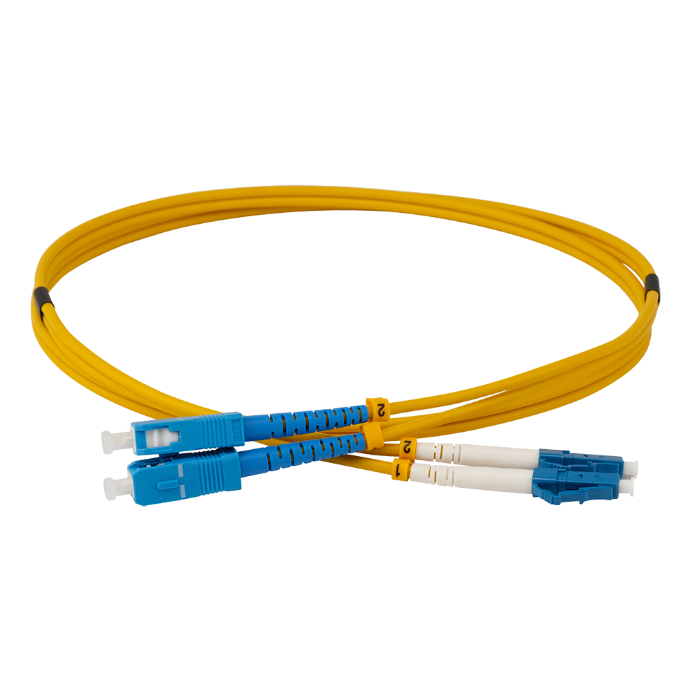 Патч-корд оптический TWT, PVC, дуплексный, LC/APC-SC/APC, SM OS2, 1.0 м