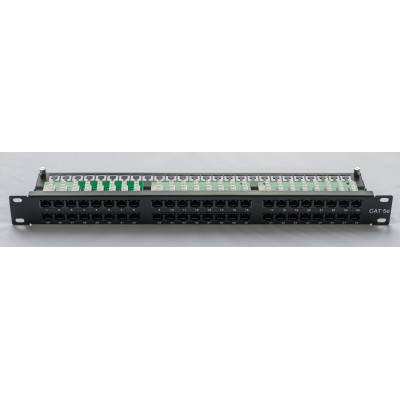 Патч-панель 19, 48 портов RJ-45, категория 5e, UTP, 1U, TOP-PPR-UTP5е-48-1U