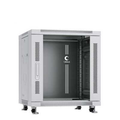 Cabeus SH-05C-12U60/80 Шкаф монтажный телекоммуникационный 19 напольный для распределительного и серверного оборудования 12U 600x800x730mm (ШхГхВ) пе