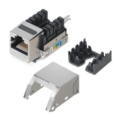 Cabeus KJ-RJ45-Cat.5e-SH-90 Вставка Keystone Jack RJ-45(8P8C), категория 5e, экранированная, заделка тип 110, белая