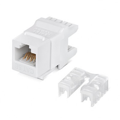 Cabeus KJ-RJ45-Cat.5e-180 Degree Вставка Keystone Jack RJ-45(8P8C), 180 градусов, категория 5e, Dual IDC (110&Krone type), белая