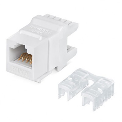 Cabeus KJ-RJ45-Cat.6-180 Degree Вставка Keystone Jack RJ-45(8P8C), 180 градусов, категория 6, Dual IDC (110&Krone type), белая