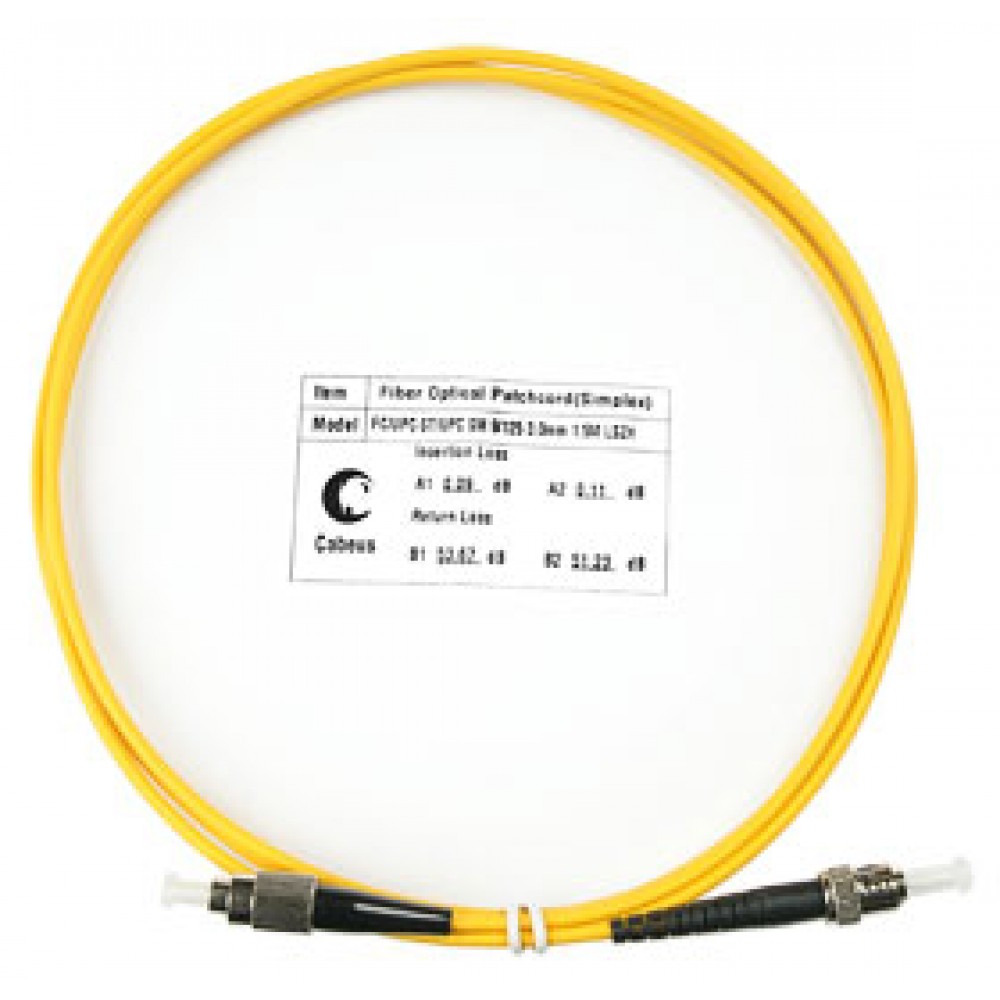 Cabeus FOP(s)-9-FC-ST-1,5m Шнур оптический simplex FC-ST 9/125 sm 1,5м LSZH