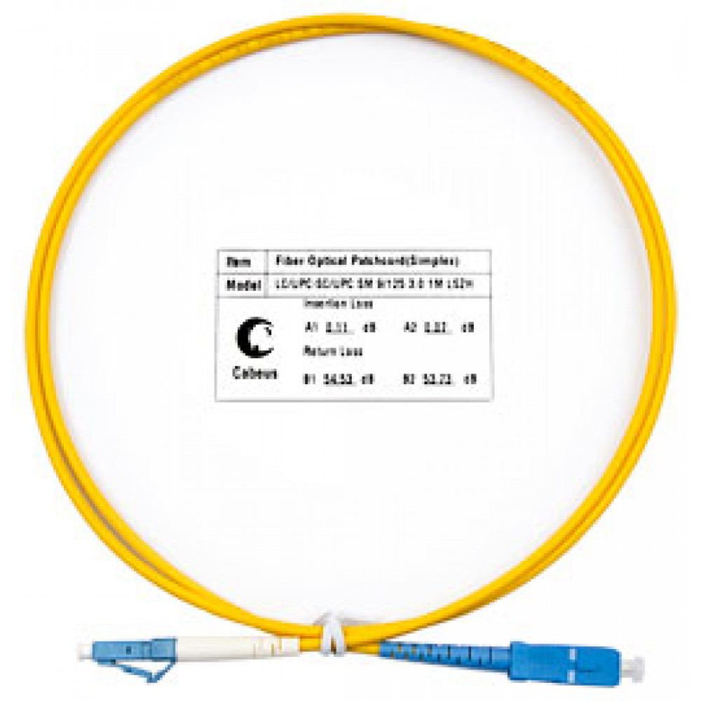 Cabeus FOP(s)-9-LC-SC-1m Шнур оптический simplex LC-SC 9/125 sm 1м LSZH